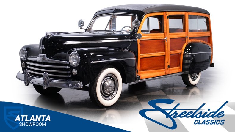 1947 Ford Super Deluxe Woodie Wagon — exterior of the exact listed vehicle