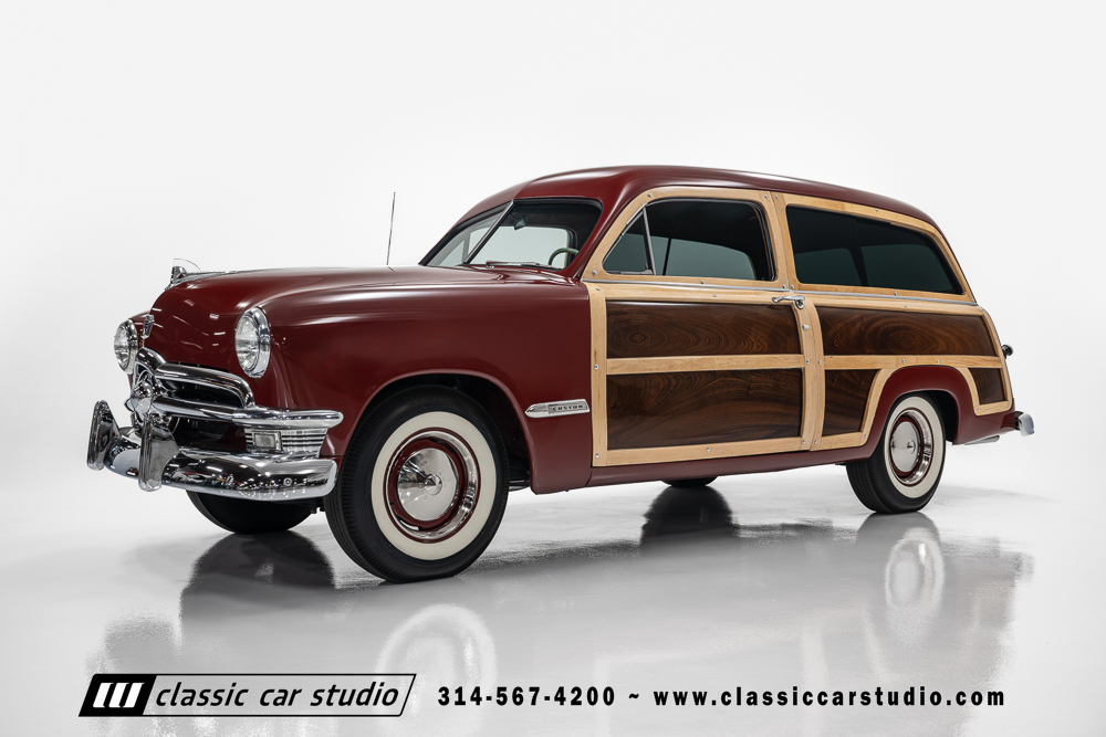 1950 Ford Country Squire Woody — exterior of the exact listed vehicle