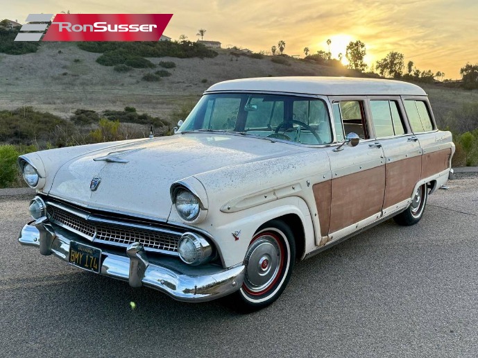 1955 Ford Country Squire — exterior of the exact listed vehicle