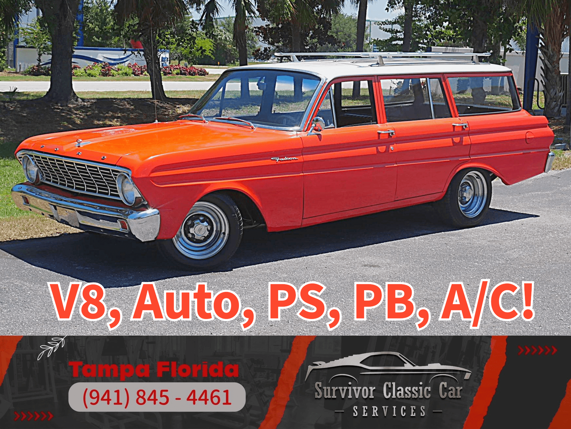 1964 Ford Falcon Wagon — exterior of the exact listed vehicle