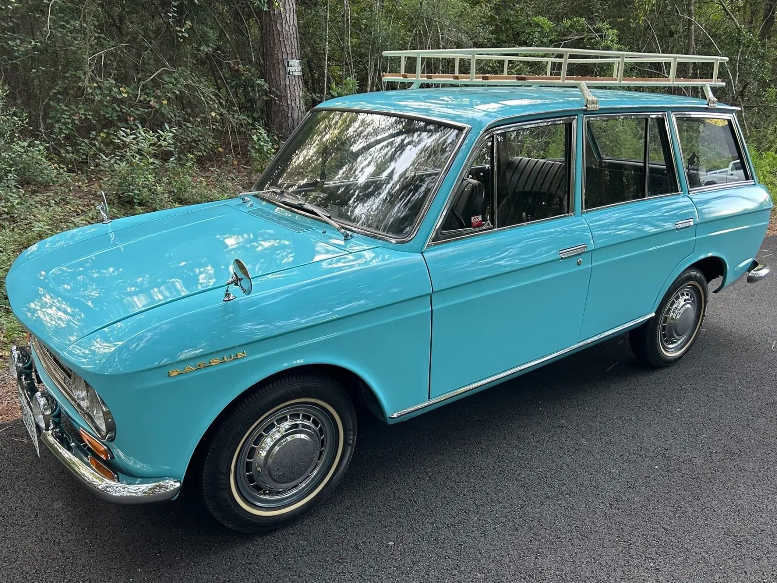 1967 Datsun 411 Wagon — exterior of the exact listed vehicle