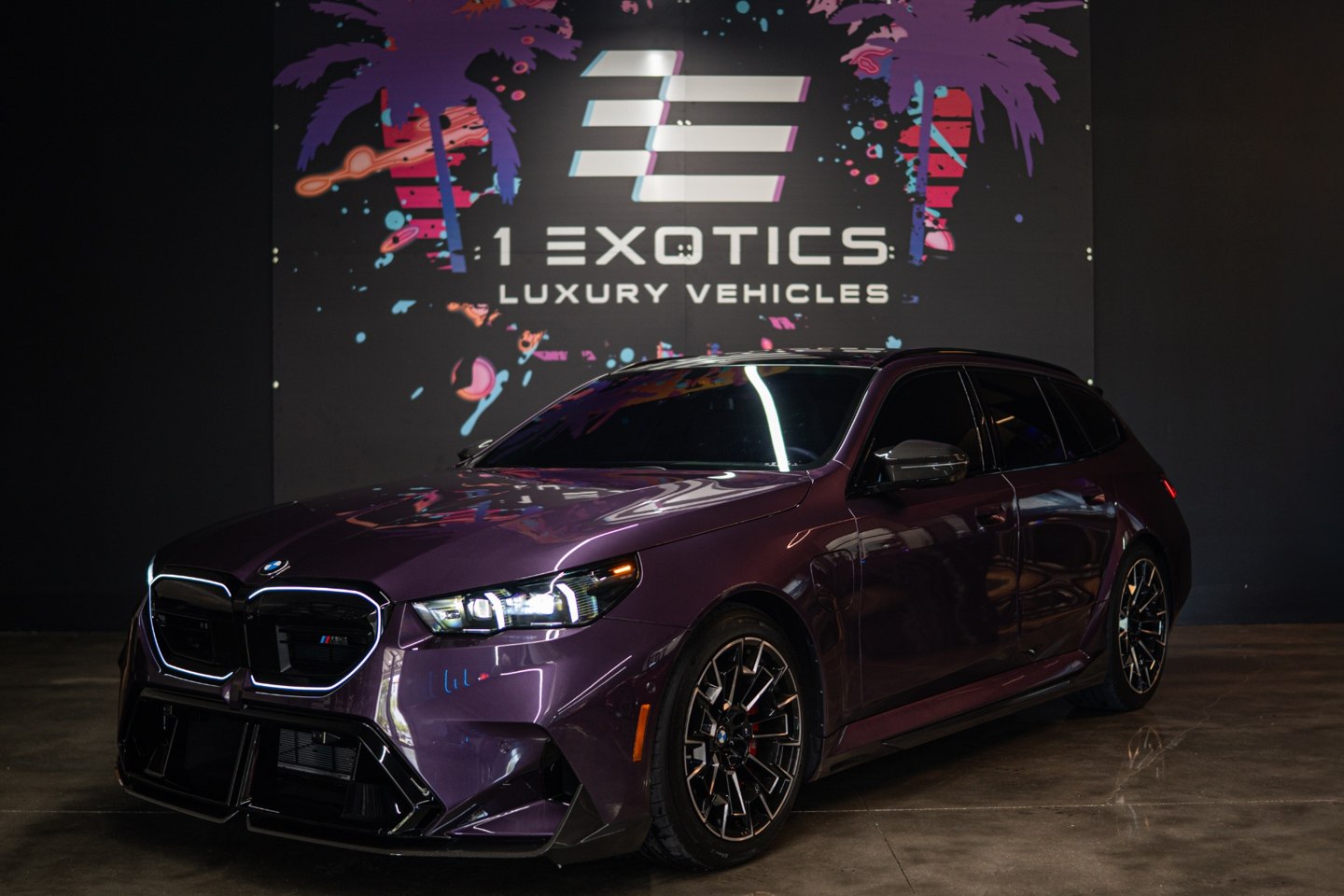 2026 BMW M5 Touring Individual Daytona Violet — exterior of the exact listed vehicle